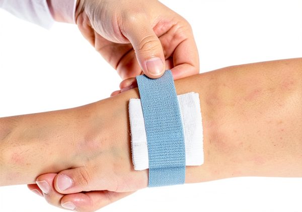 OK TAPE Silicone Medical Tape (2 Rolls) for Sensitive Skin,Waterproof Surgical Tape for Secures Dressings and Gauze,Pain-Free Removal Micropore Tape, First Aid Bandage Tape,1" x 5yd,Blue-3
