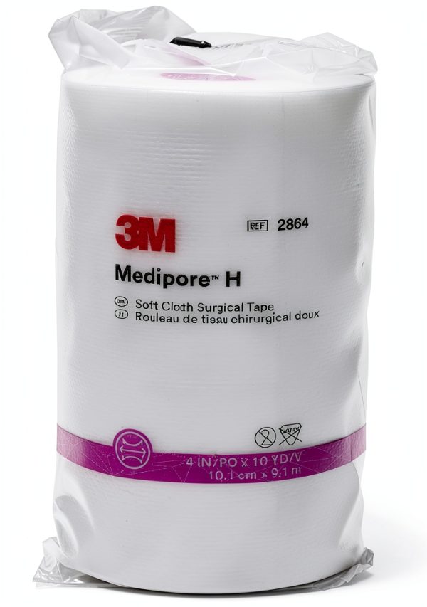 3M Medipore H Soft Cloth Surgical Tape 4" x 10yd (3 Rolls)-2