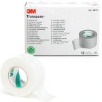 3M Transpore Surgical Tape 1 inch x 10 yd 12 rolls-0