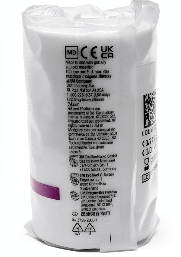 3M Medipore H Soft Cloth Surgical Tape 4" x 10yd (3 Rolls)-3