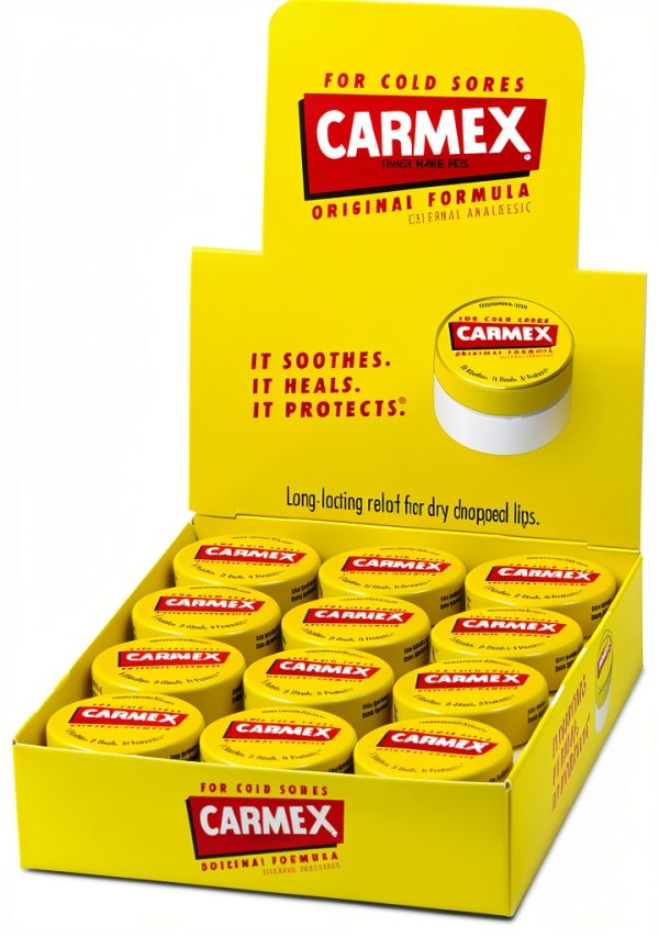 Carmex Moisturizing Lip Balm, Original Flavor, 0.25 oz Jar, 12/Box (LIL62458)-0